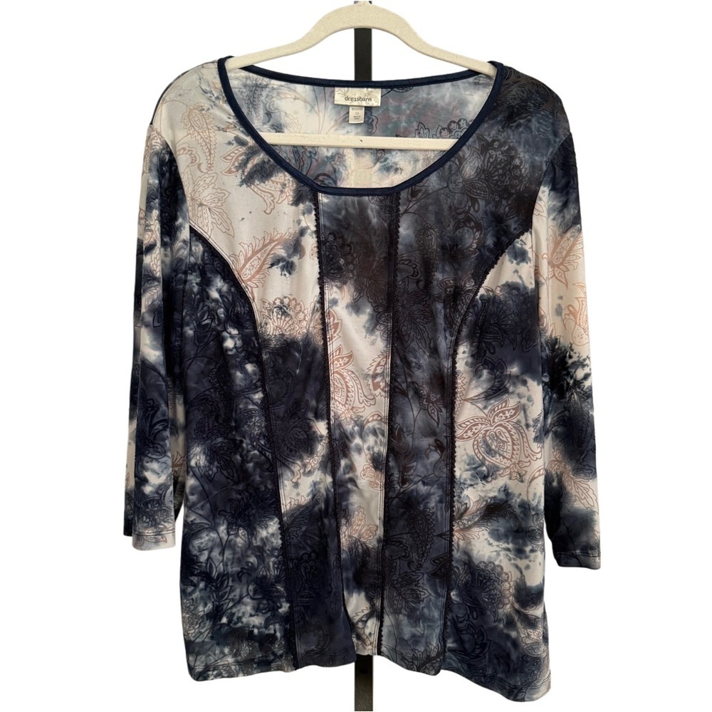 Y2K Velvet Burnout Fairy Whimsigoth Scoop Neck Sheer Top Size 1X